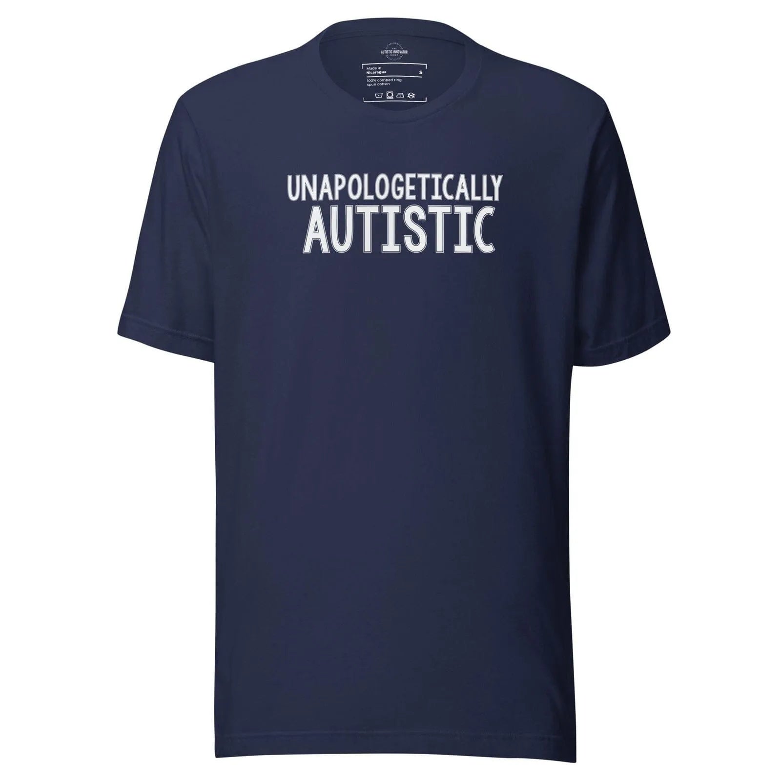 Unapologetically Autistic Unisex t-shirt Navy S