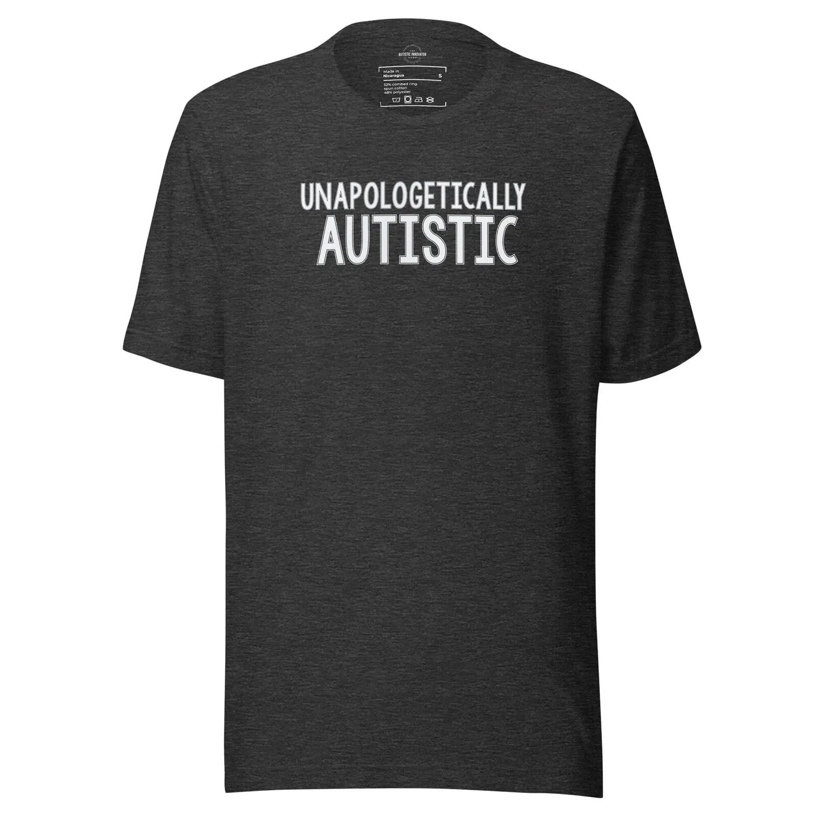 Unapologetically Autistic Unisex t-shirt Dark Grey Heather S