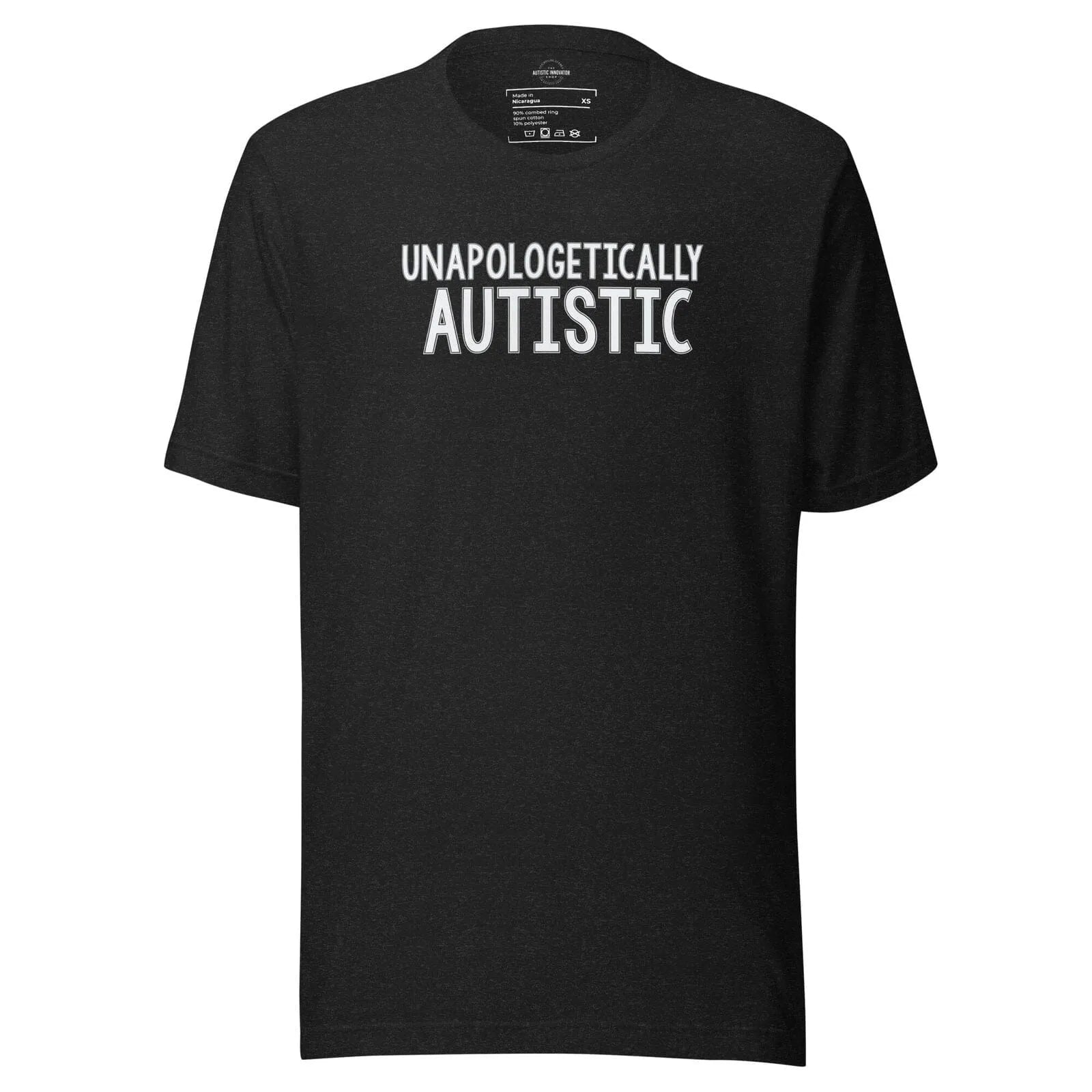 Unapologetically Autistic Unisex t-shirt Black Heather XS