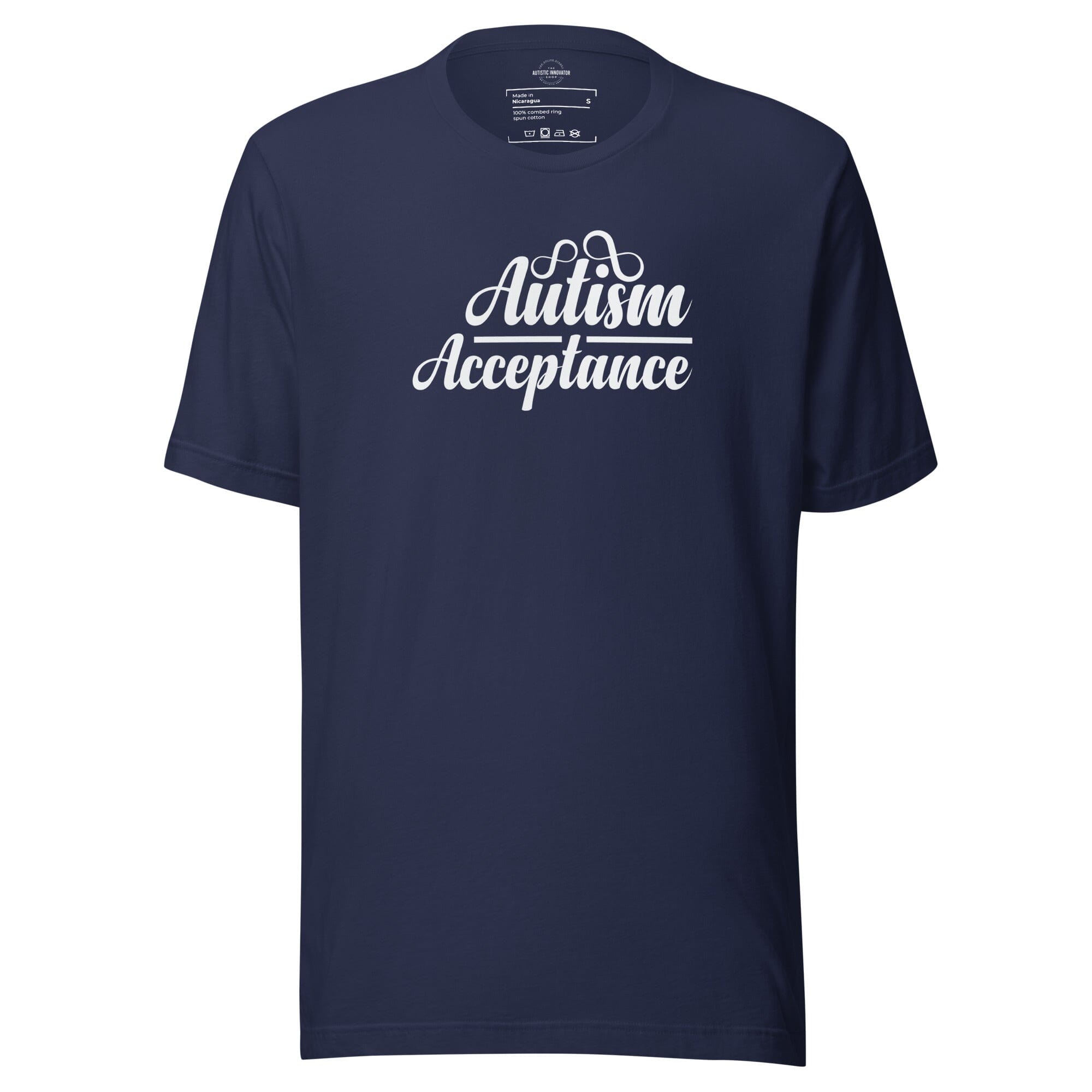 Autism Acceptance Unisex t-shirt The Autistic Innovator Navy S 