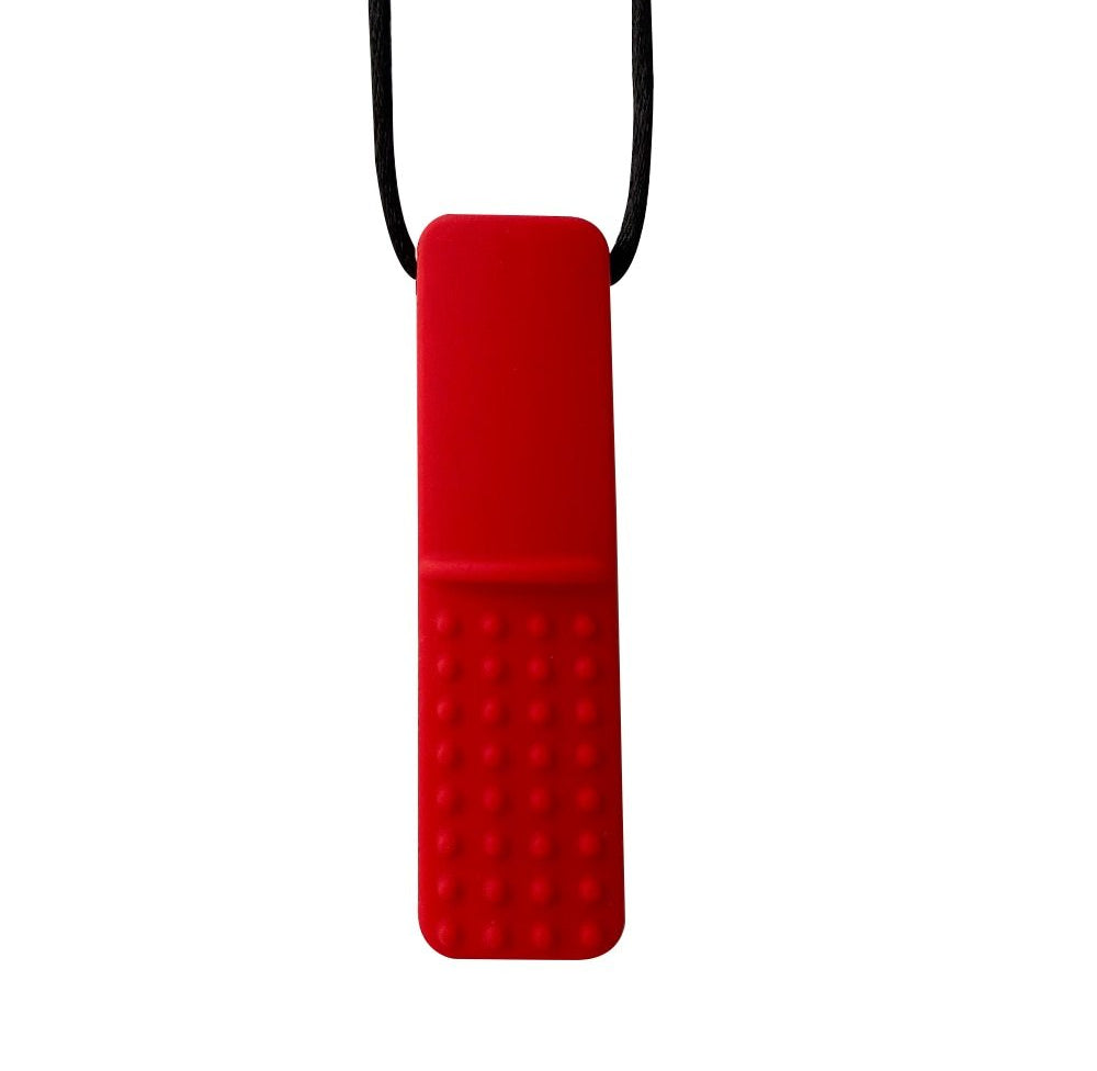 Bar Chew Necklace The Autistic Innovator Red 