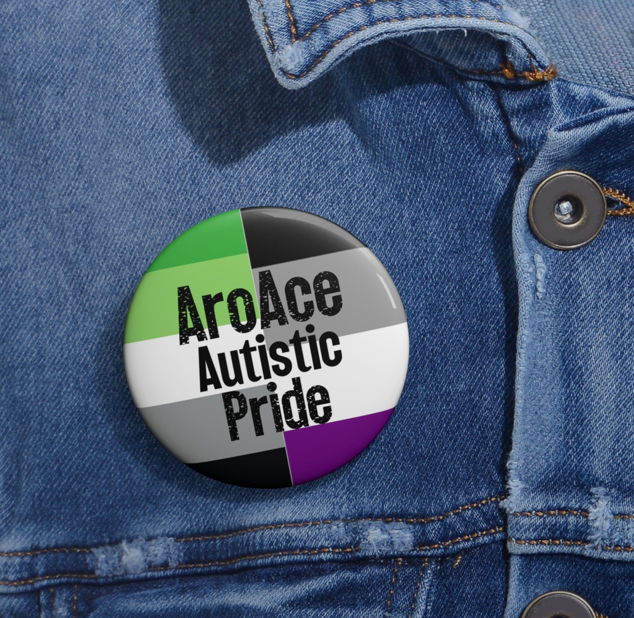 AroAce Autistic Pride Accessories Printify 2.25" 