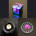 3 Beloved Fidget Spinners Bundle Rainbow Black Flower Mandala