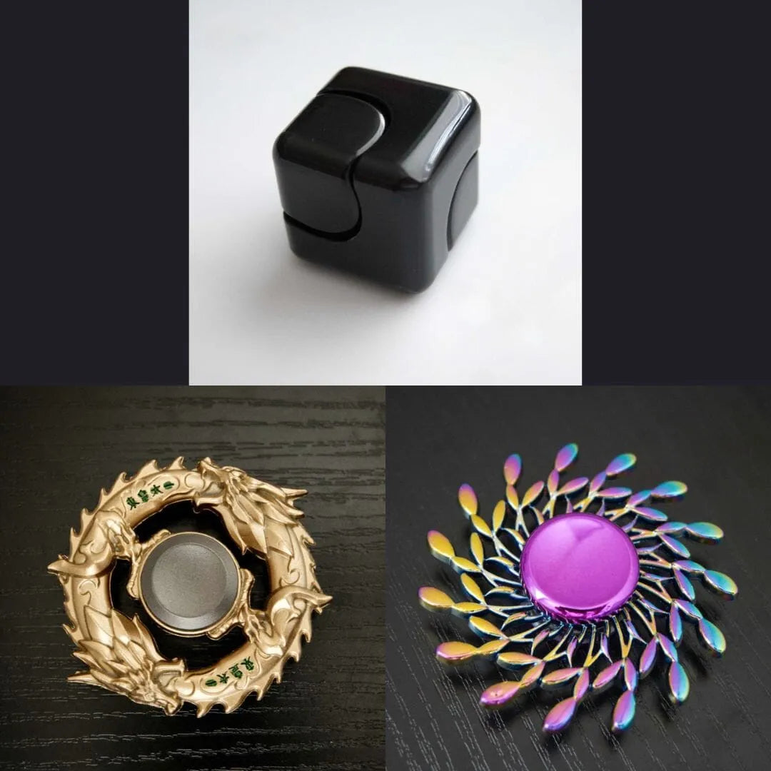 3 Beloved Fidget Spinners Bundle Black Gold Wind