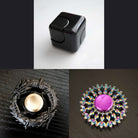 3 Beloved Fidget Spinners Bundle Black Black Flower Mandala
