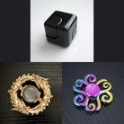 3 Beloved Fidget Spinners Bundle Black Gold Swirl