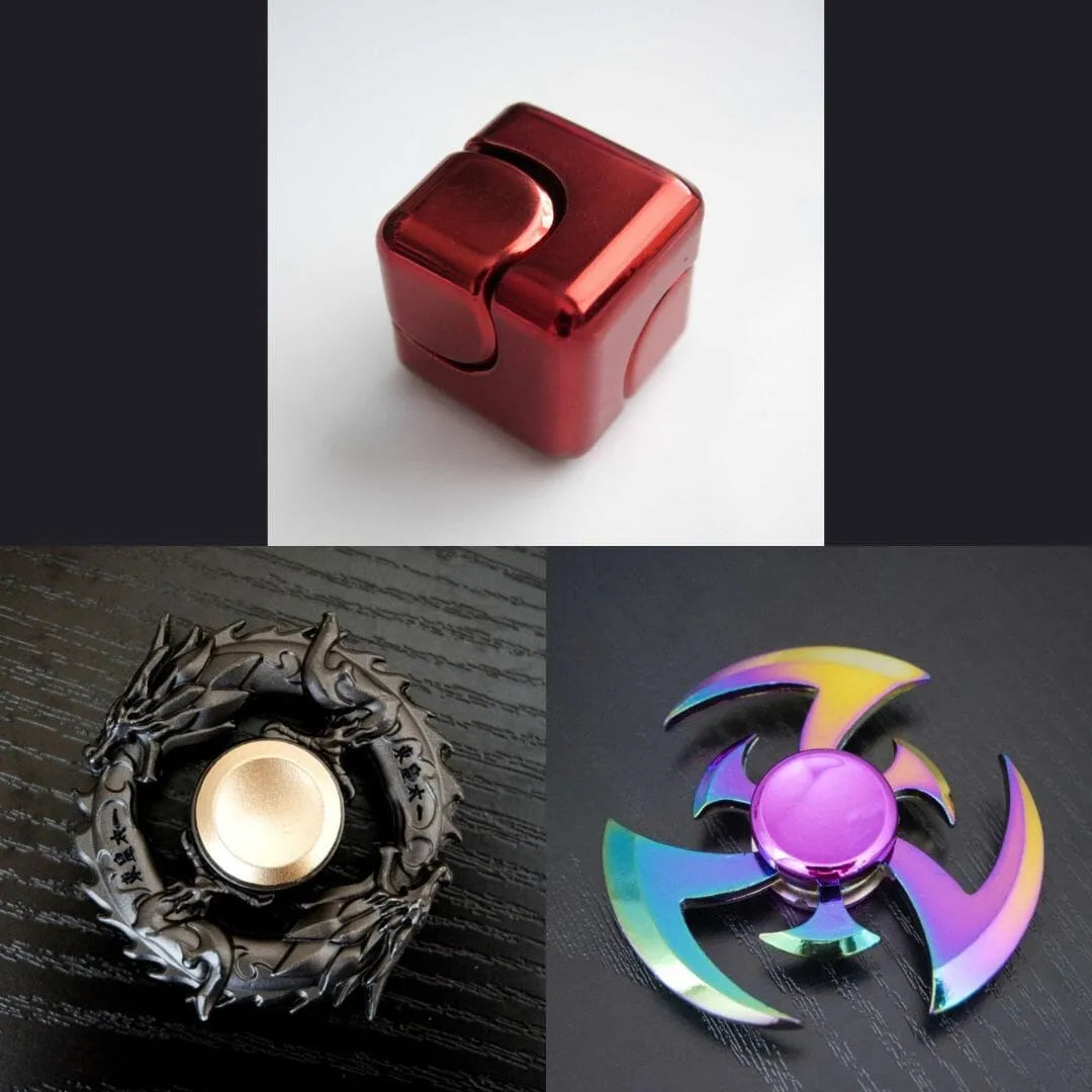 3 Beloved Fidget Spinners Bundle Red Black Shuriken