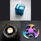 3 Beloved Fidget Spinners Bundle Turquoise Black Shuriken