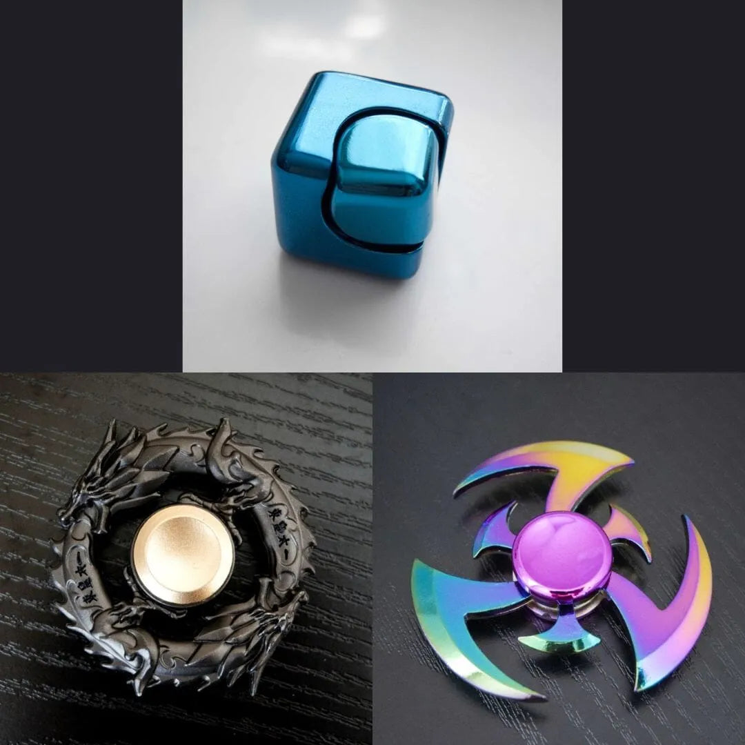 3 Beloved Fidget Spinners Bundle Turquoise Black Shuriken