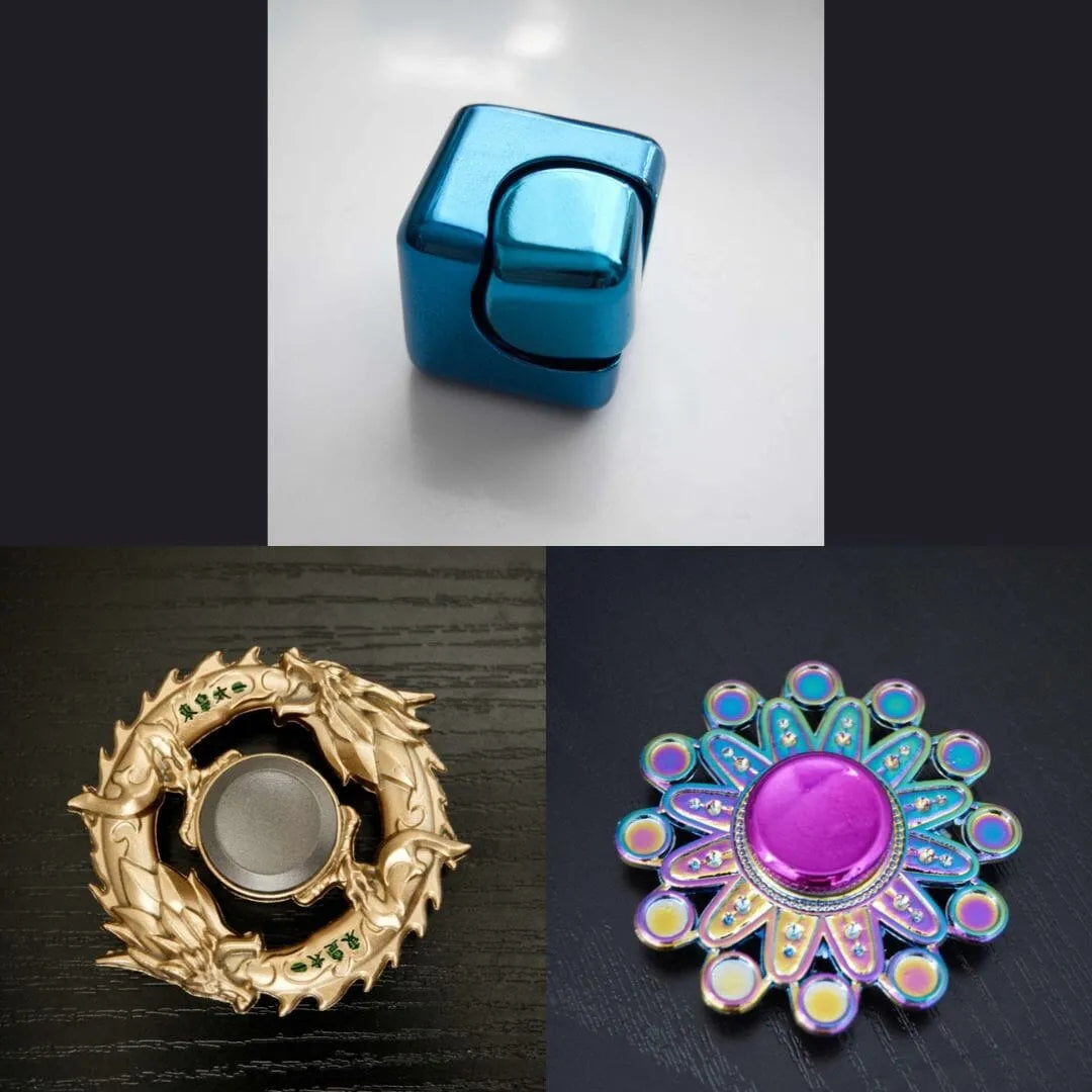 3 Beloved Fidget Spinners Bundle Turquoise Gold Mandala