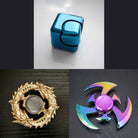 3 Beloved Fidget Spinners Bundle Turquoise Gold Shuriken