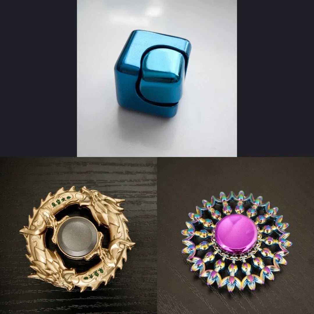 3 Beloved Fidget Spinners Bundle Turquoise Gold Flower Mandala