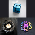 3 Beloved Fidget Spinners Bundle Turquoise Black Swirl