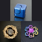 3 Beloved Fidget Spinners Bundle Blue Gold Swirl