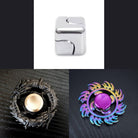 3 Beloved Fidget Spinners Bundle Metallic Silver Black Fire