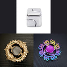 3 Beloved Fidget Spinners Bundle Metallic Silver Gold Fire
