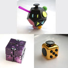 3 Fidgeting Cubes Bundle Purple (Weighted) Copper Multi Colored