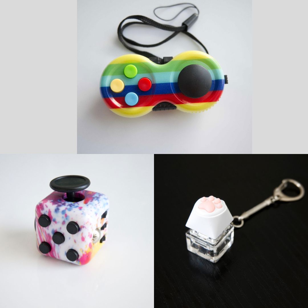 3 Bestselling Fidgets Bundle Paint Splatter Rainbow 