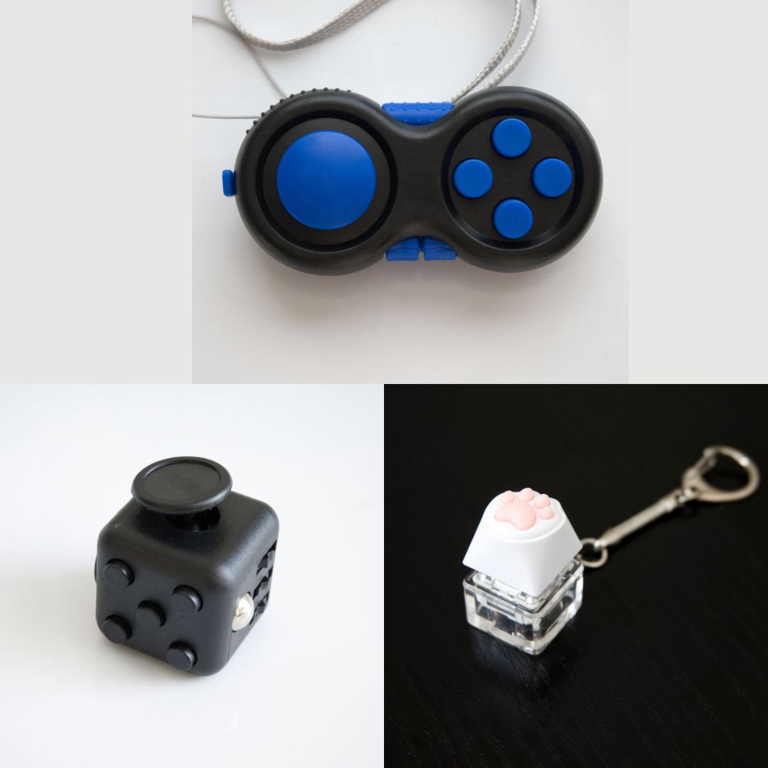 3 Bestselling Fidgets Bundle All Black Blue 