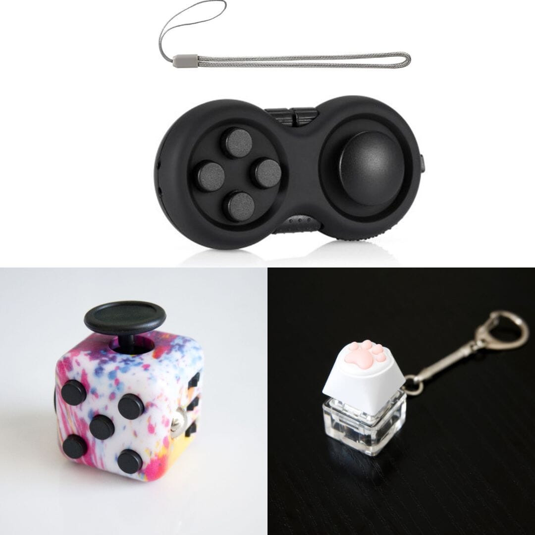 3 Bestselling Fidgets Bundle Paint Splatter All Black 