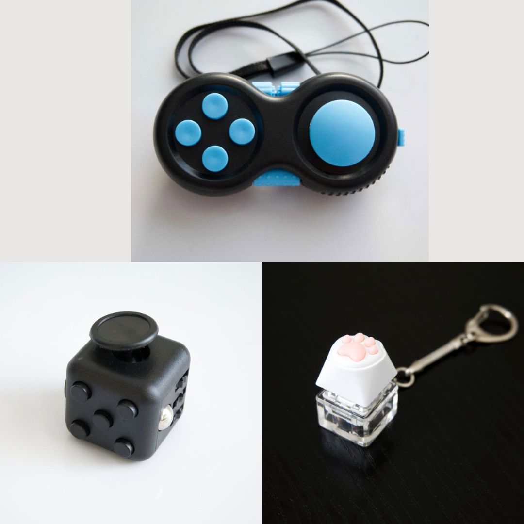 3 Bestselling Fidgets Bundle All Black Turquoise 