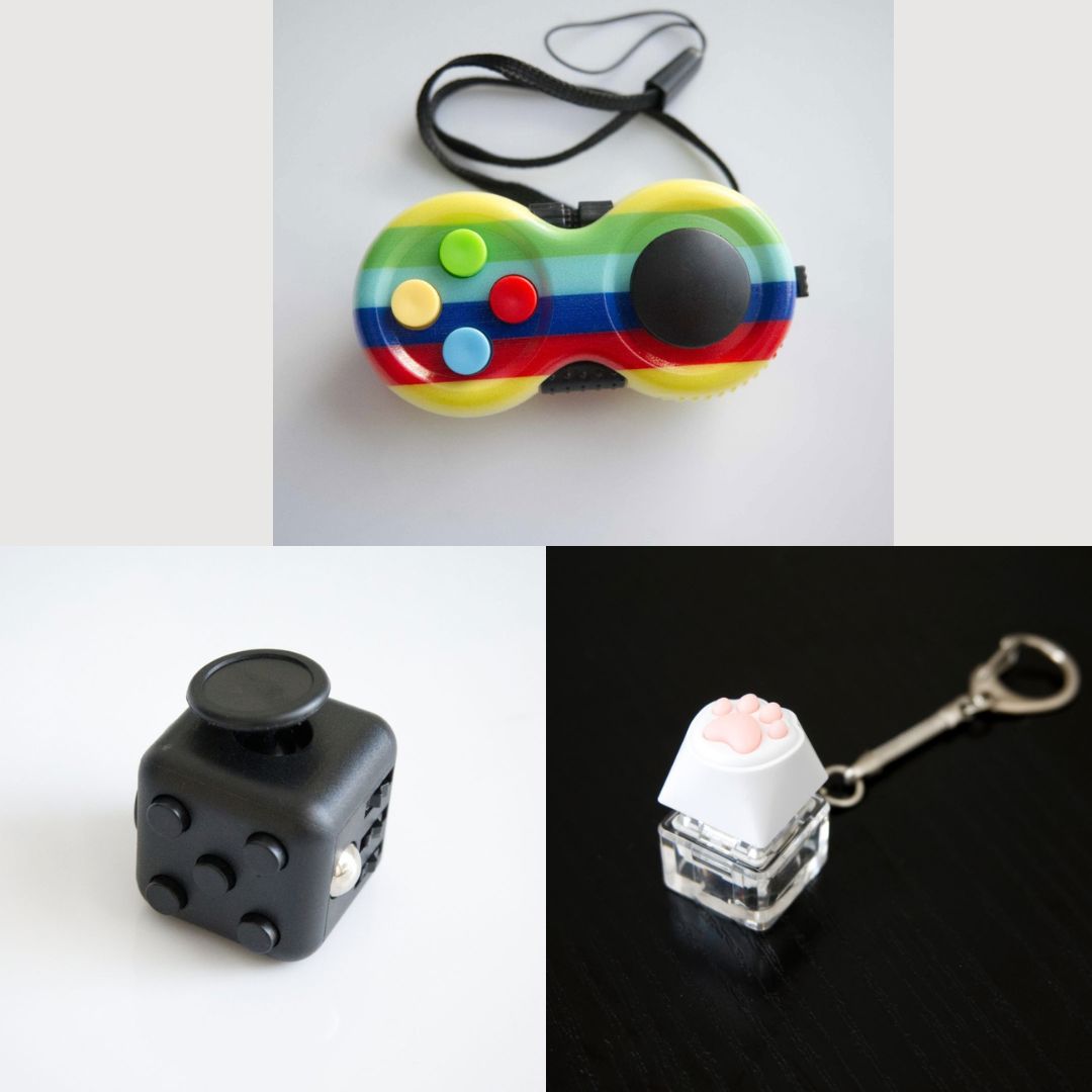 3 Bestselling Fidgets Bundle All Black Rainbow 