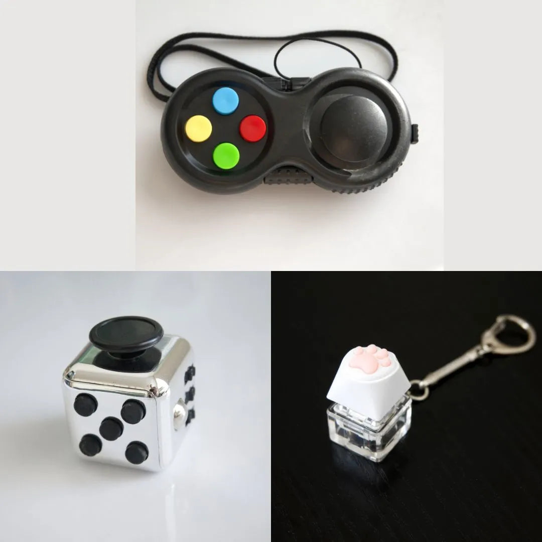 3 Bestselling Fidgets Bundle Metallic Silver Classic 