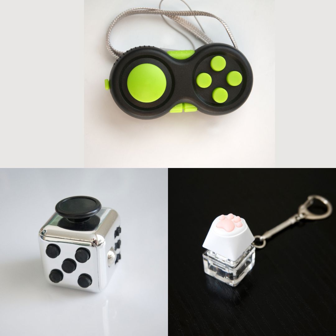 3 Bestselling Fidgets Bundle Metallic Silver Green 