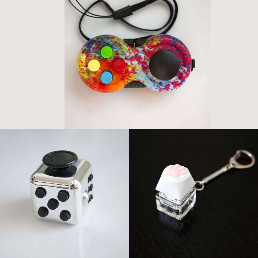 3 Bestselling Fidgets Bundle Metallic Silver Paint Splatter 