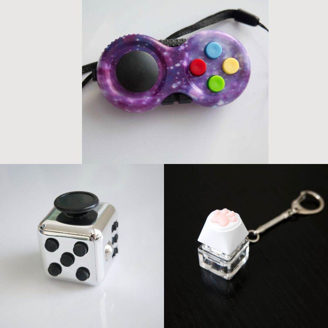 3 Bestselling Fidgets Bundle Metallic Silver Galaxy 