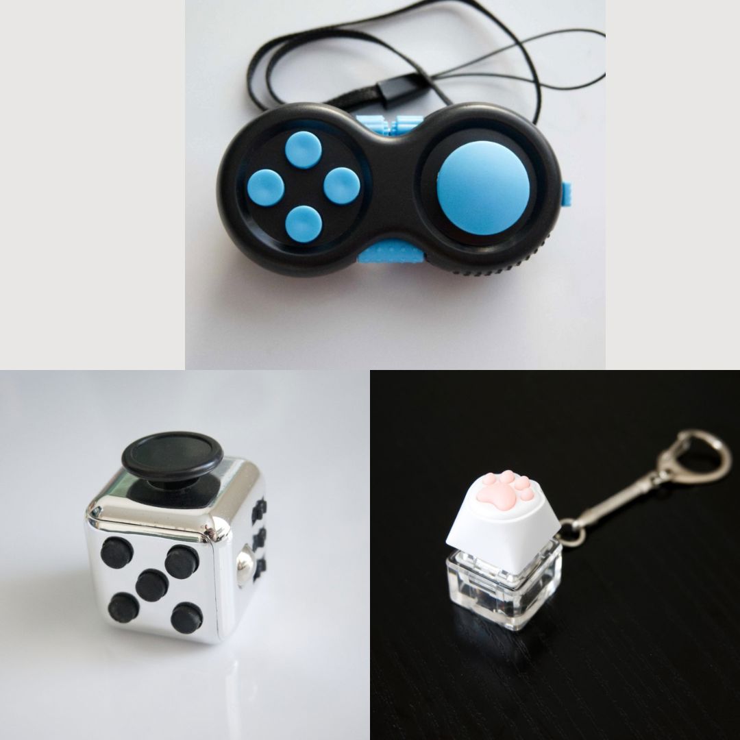 3 Bestselling Fidgets Bundle Metallic Silver Turquoise 