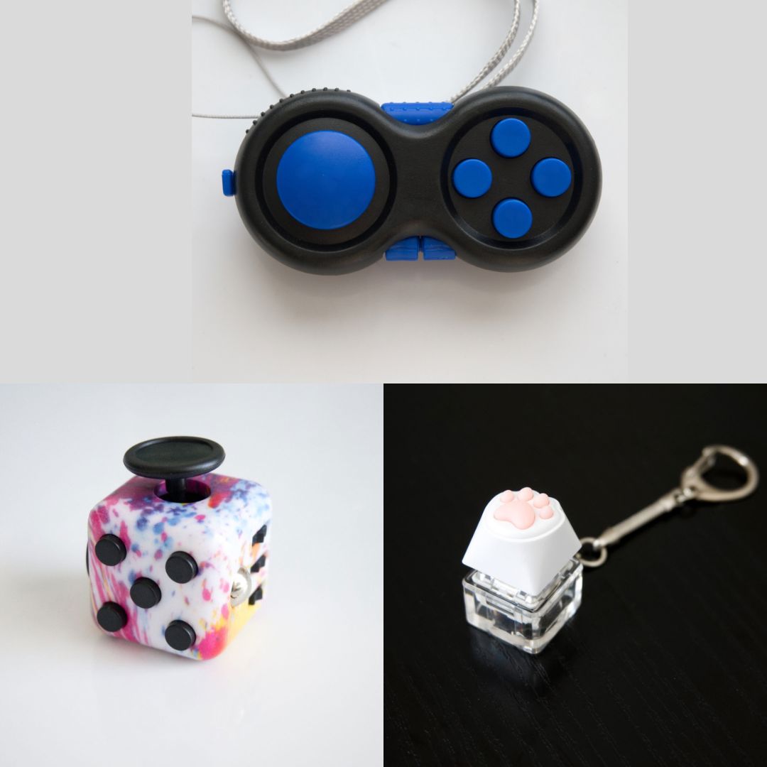 3 Bestselling Fidgets Bundle Paint Splatter Blue 
