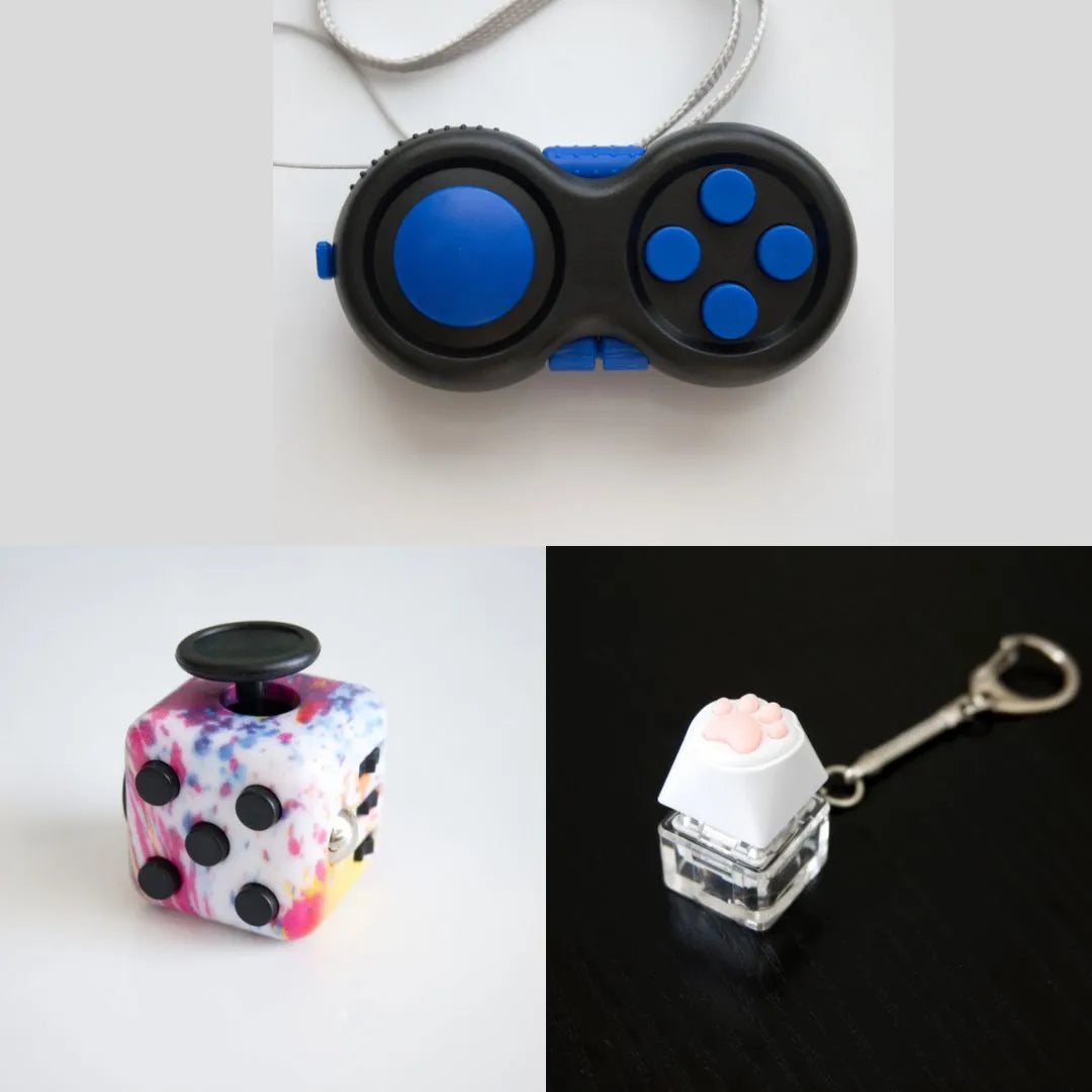 3 Bestselling Fidgets Bundle Paint Splatter Blue 
