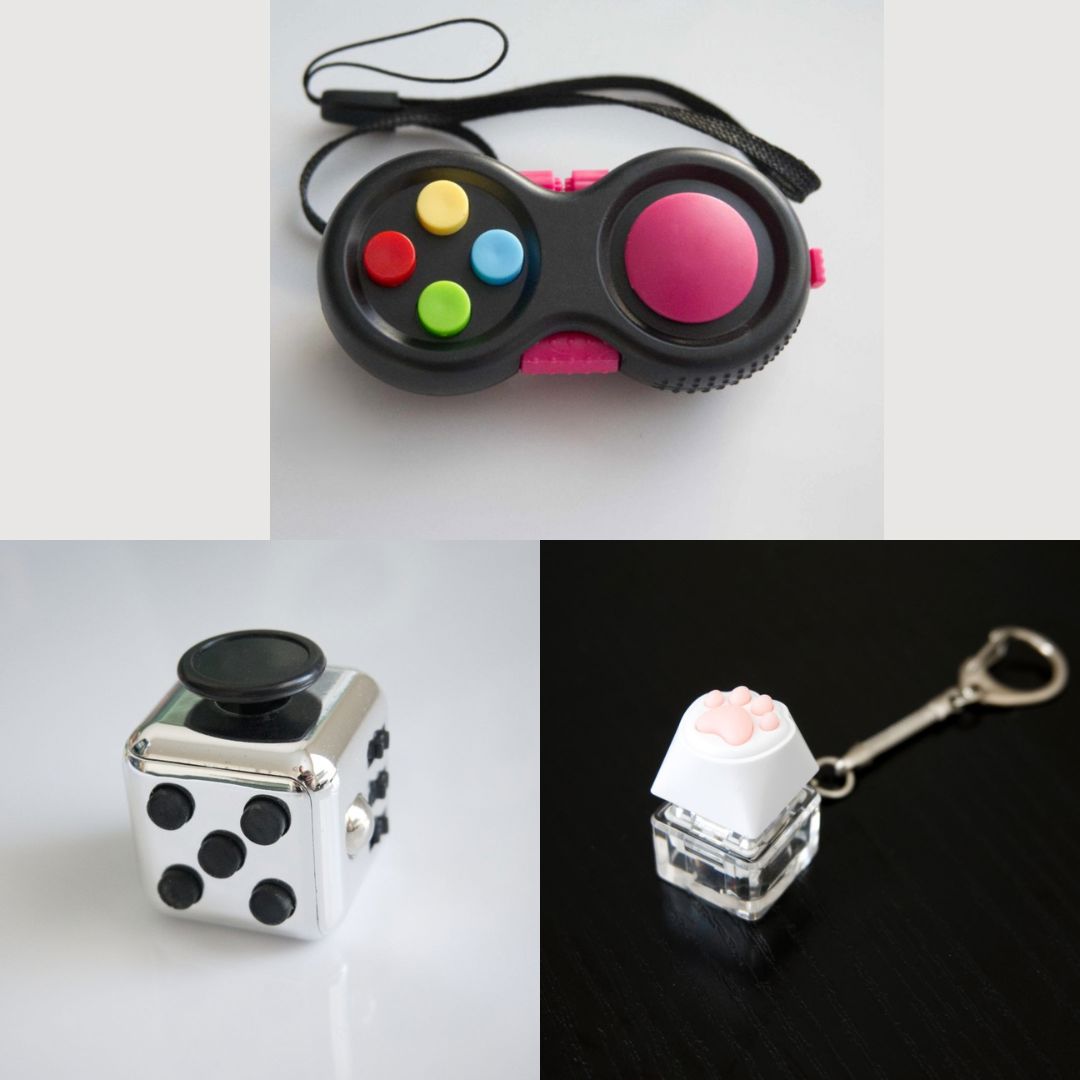 3 Bestselling Fidgets Bundle Metallic Silver Pink 