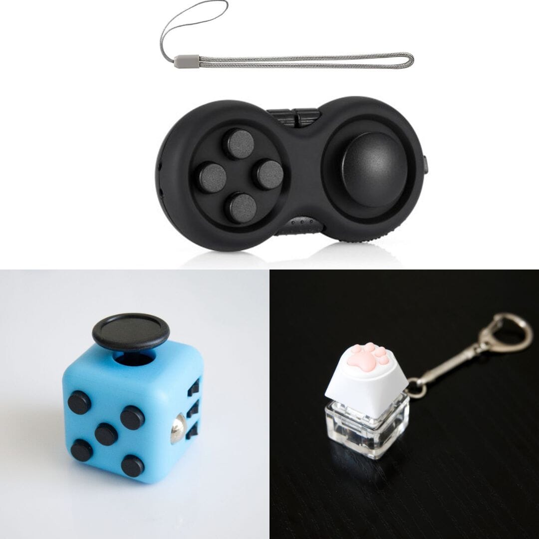 3 Bestselling Fidgets Bundle Sky Blue All Black 