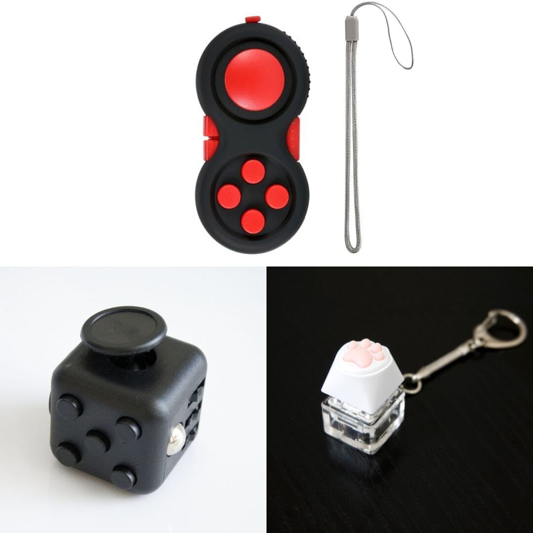 3 Bestselling Fidgets Bundle All Black Red 