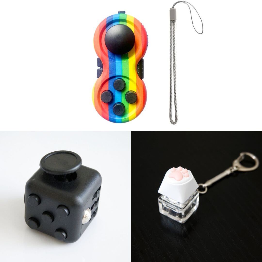 3 Bestselling Fidgets Bundle All Black Rainbow 