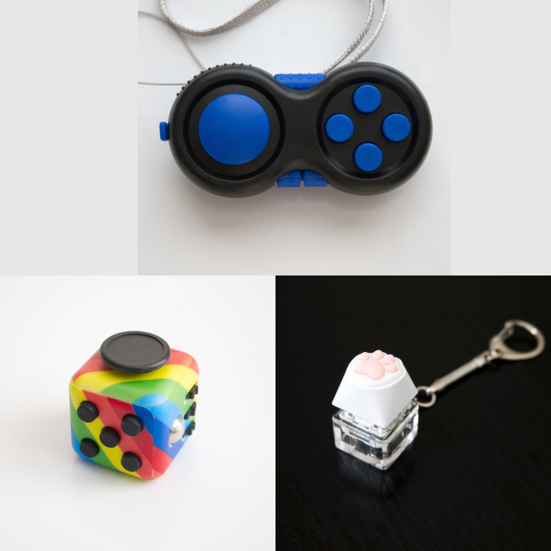 3 Bestselling Fidgets Bundle Rainbow Blue 
