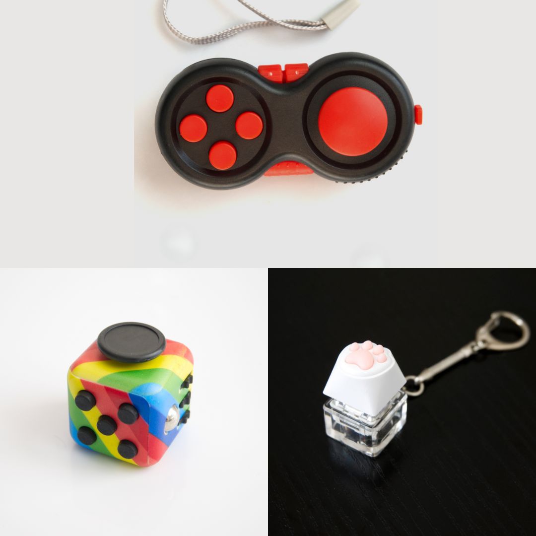 3 Bestselling Fidgets Bundle Rainbow Red 