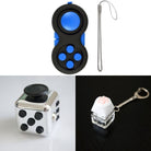 3 Bestselling Fidgets Bundle Metallic Silver Blue 