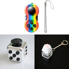 3 Bestselling Fidgets Bundle Metallic Silver Rainbow 