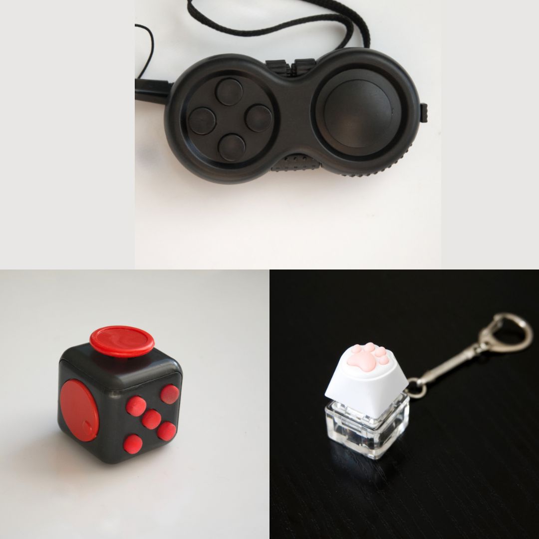 3 Bestselling Fidgets Bundle Red & Black All Black 