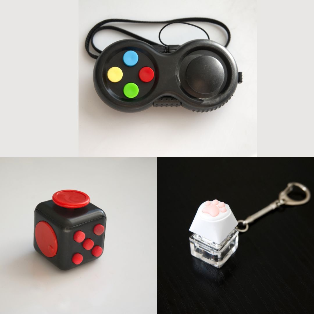 3 Bestselling Fidgets Bundle Red & Black Classic 