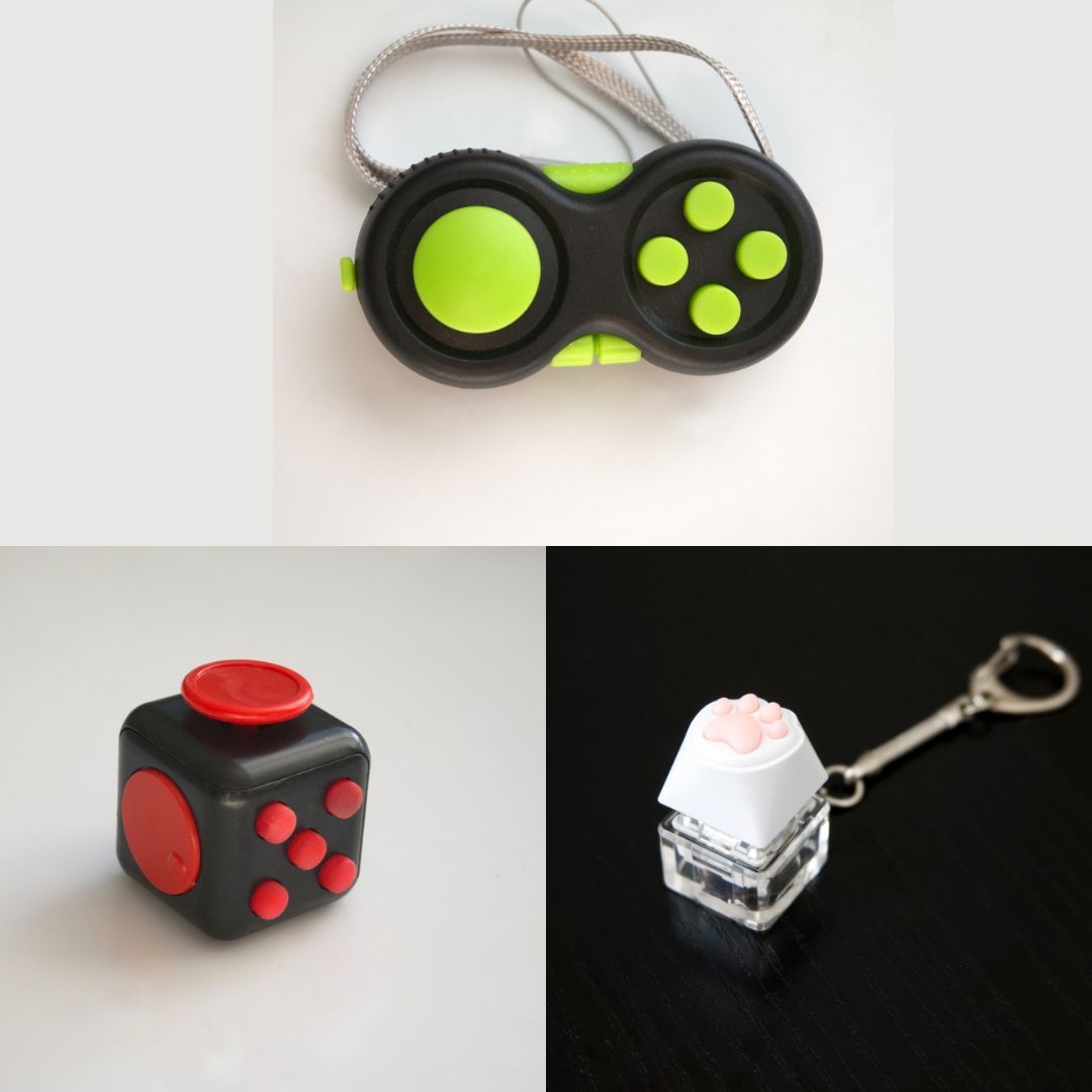 3 Bestselling Fidgets Bundle Red & Black Green 