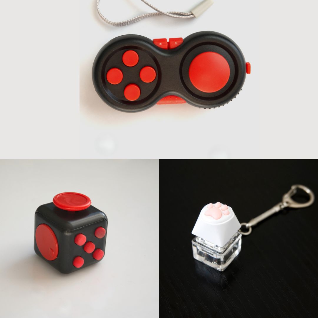 3 Bestselling Fidgets Bundle Red & Black Red 