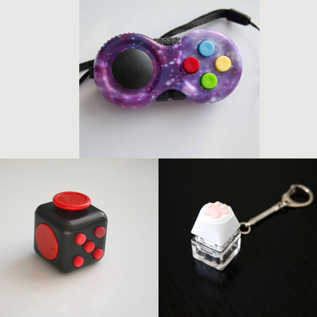 3 Bestselling Fidgets Bundle Red & Black Galaxy 