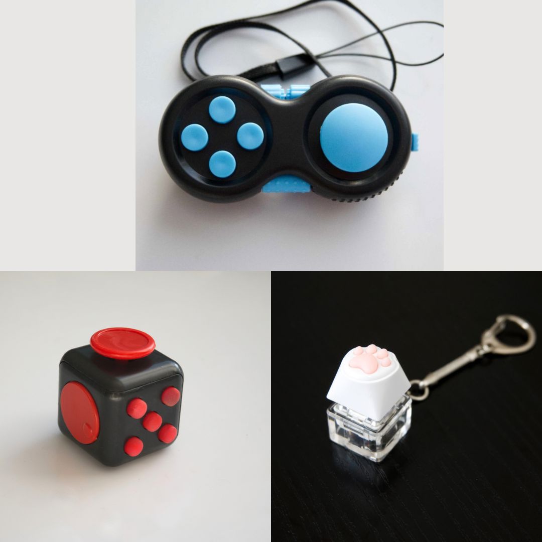 3 Bestselling Fidgets Bundle Red & Black Turquoise 