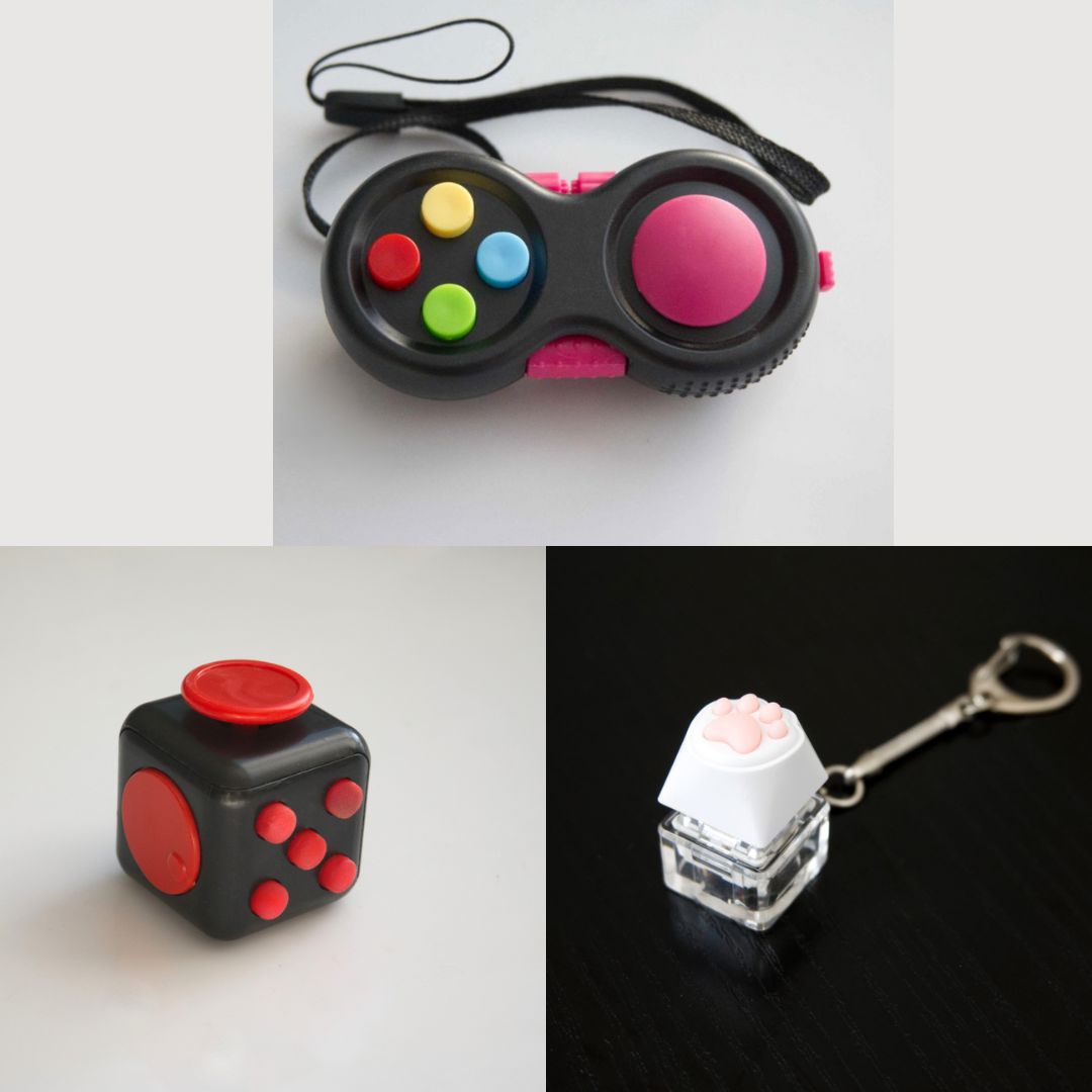 3 Bestselling Fidgets Bundle Red & Black Pink 