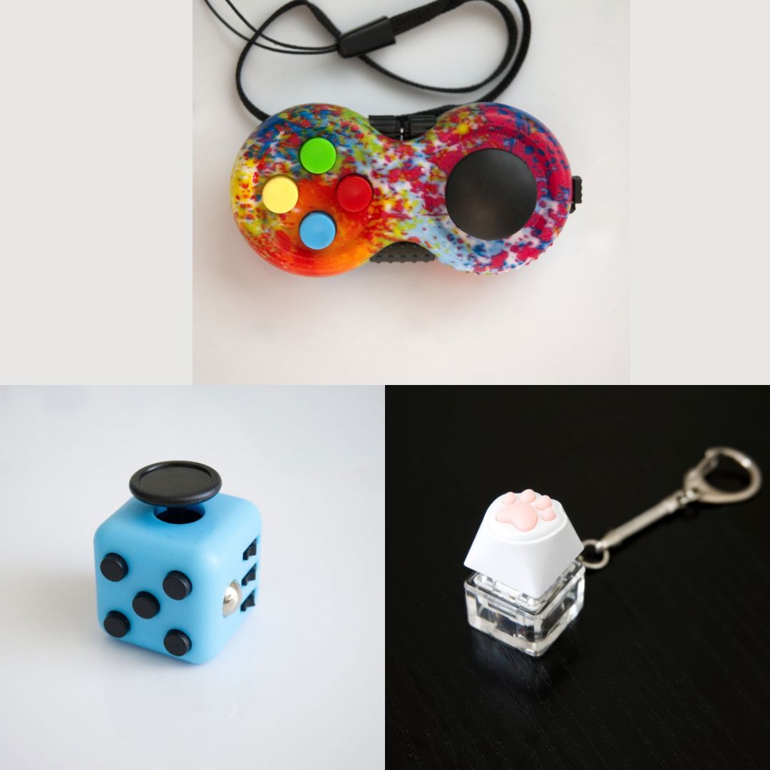 3 Bestselling Fidgets Bundle Sky Blue Paint Splatter 