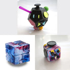 3 Fidgeting Cubes Bundle Galaxy 80’s Retro Multi Colored